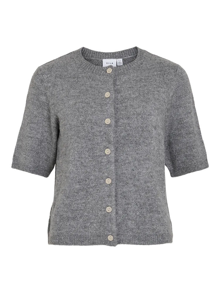 Vidainty Short Sleeve Cardigan- Grey