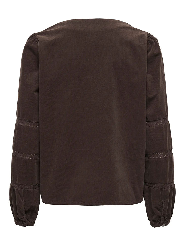 Onlaime Cord Top-Coffee Bean