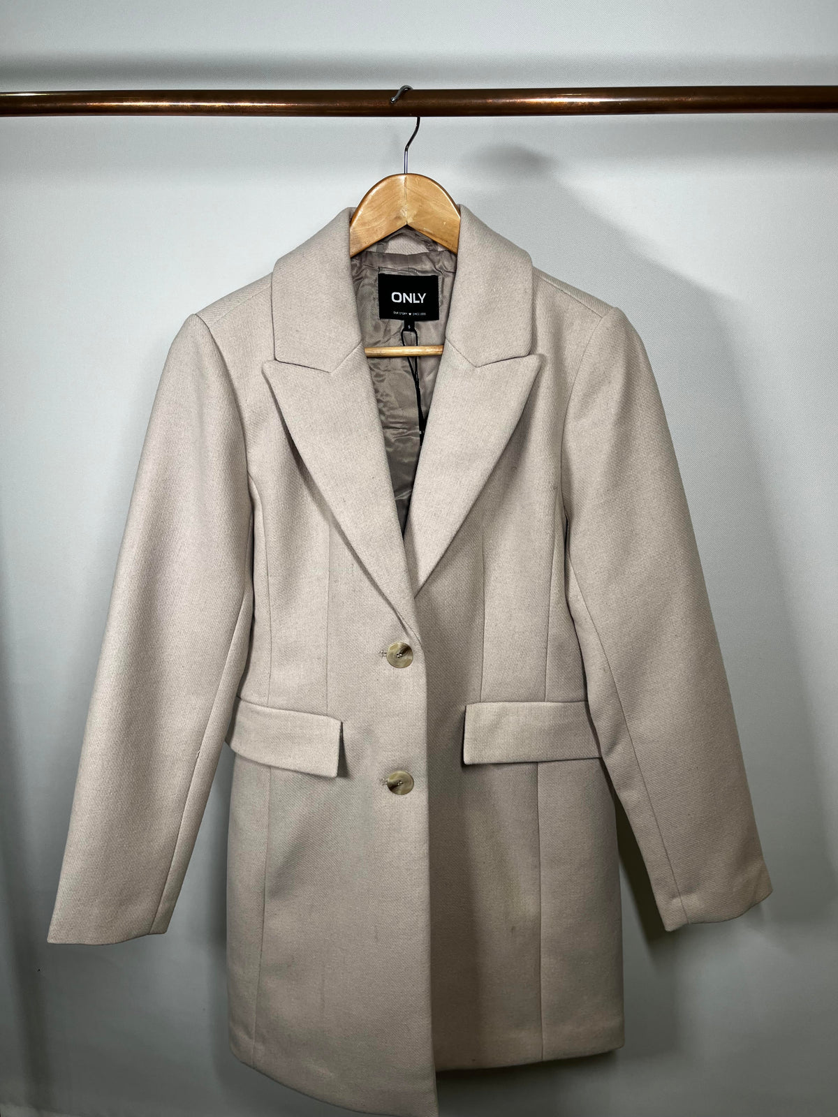 Onlmicol Coat- Cream