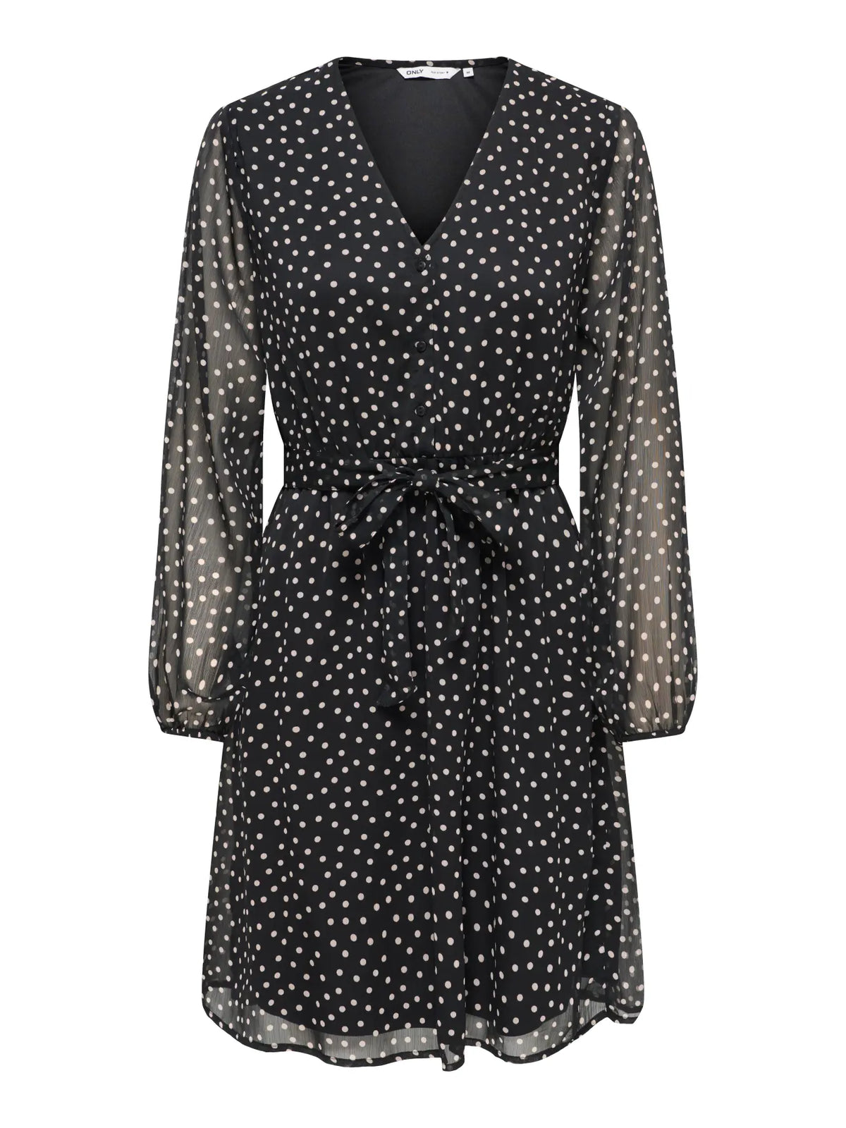 Onlcera short dress- Black Polka Dot