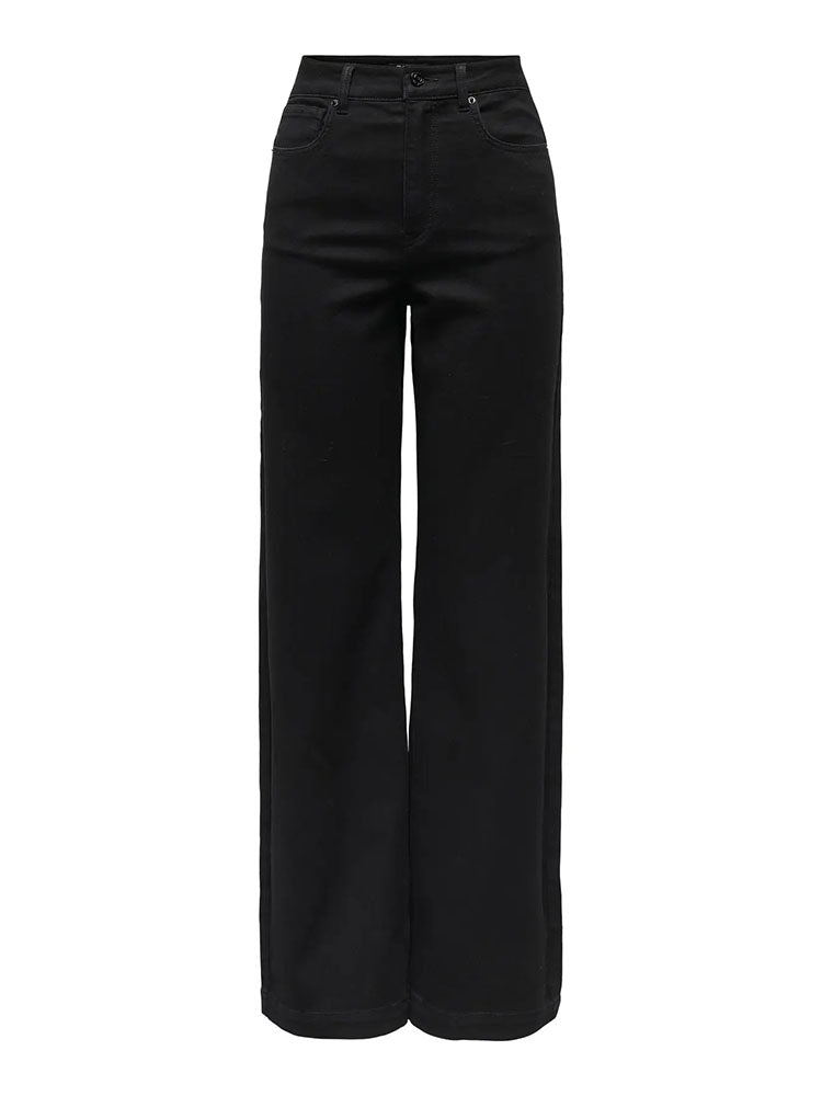 Onlmadison-Royal High Waist Wide Leg Denim Jeans-Black
