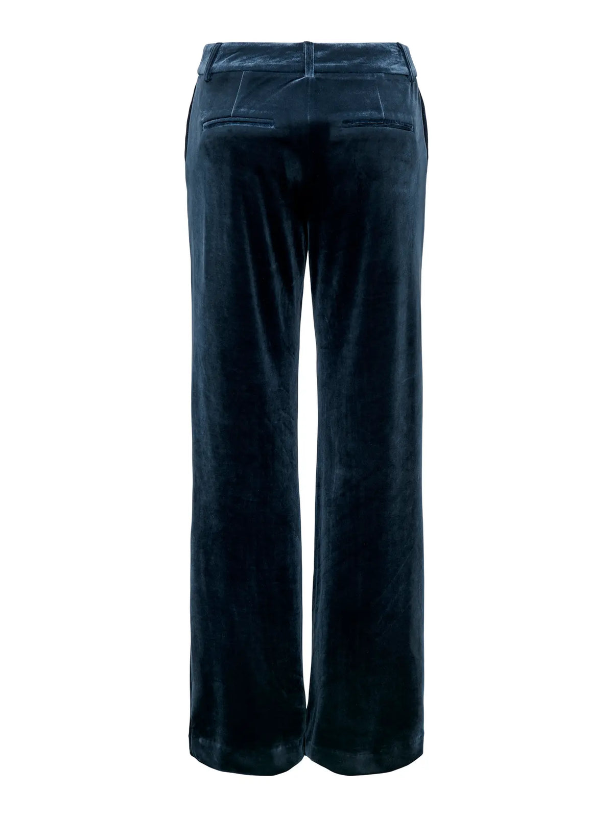 Onlkayle straight velvet trousers- Navy