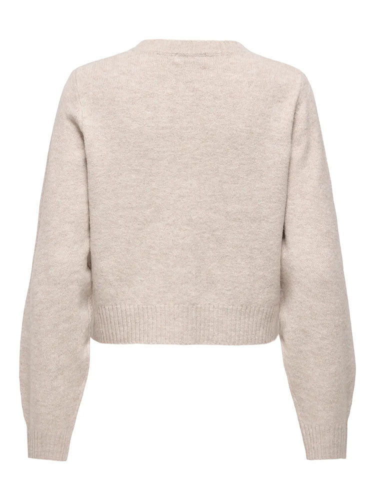 Jdysuper V Neck Knit Cardigan-Beige