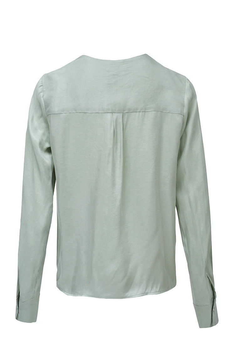 Wrap Blouse-Pale Mint