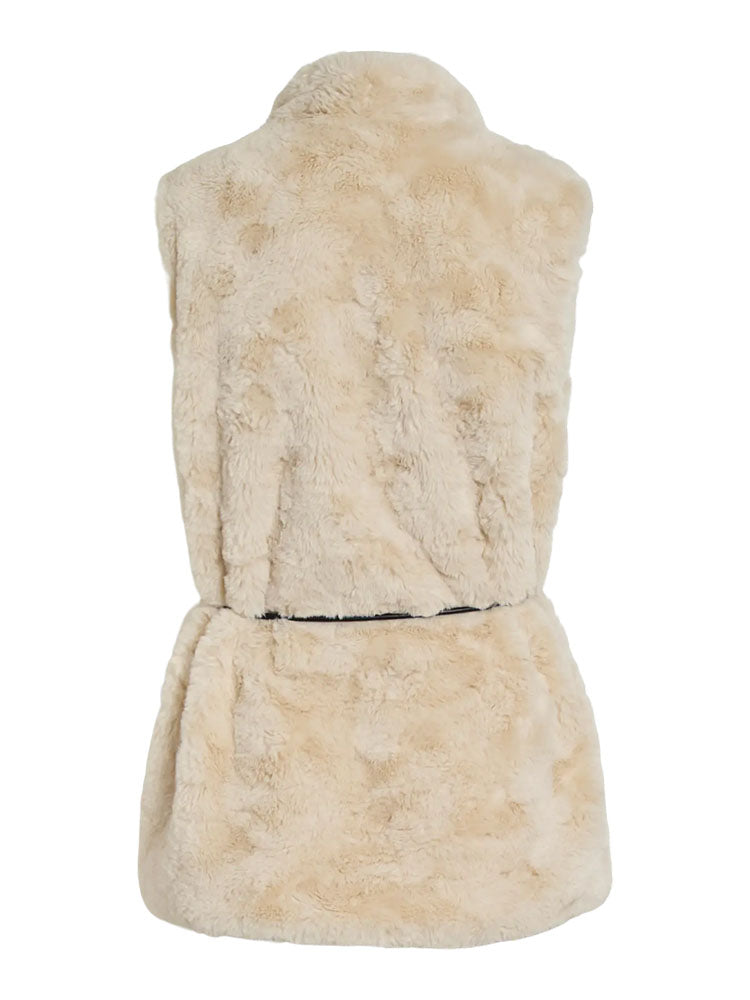 Vidorte Cream Faux Fur Gilet