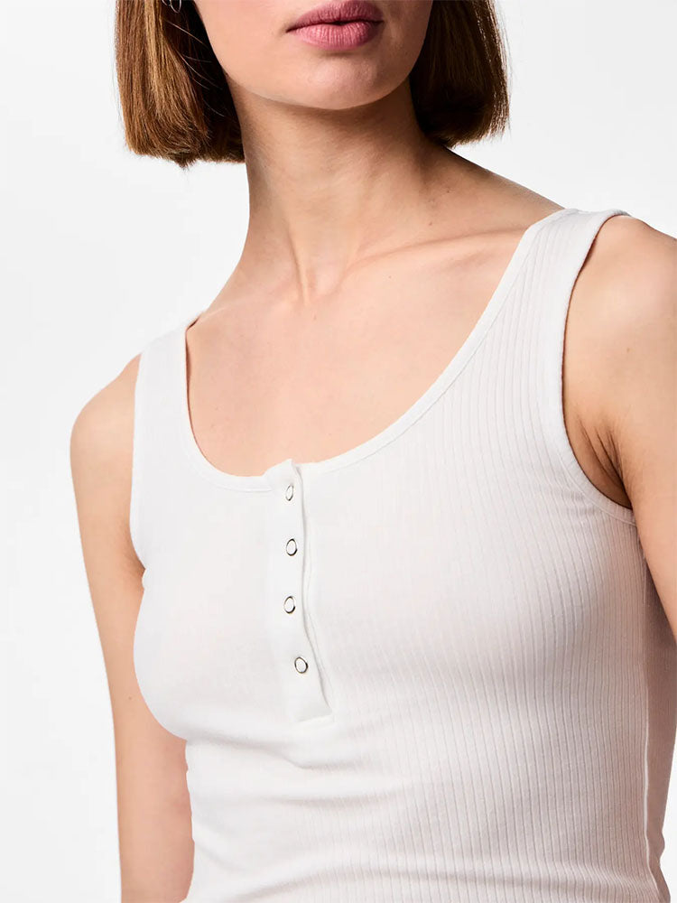 Pckitte Tank Top-Bright White