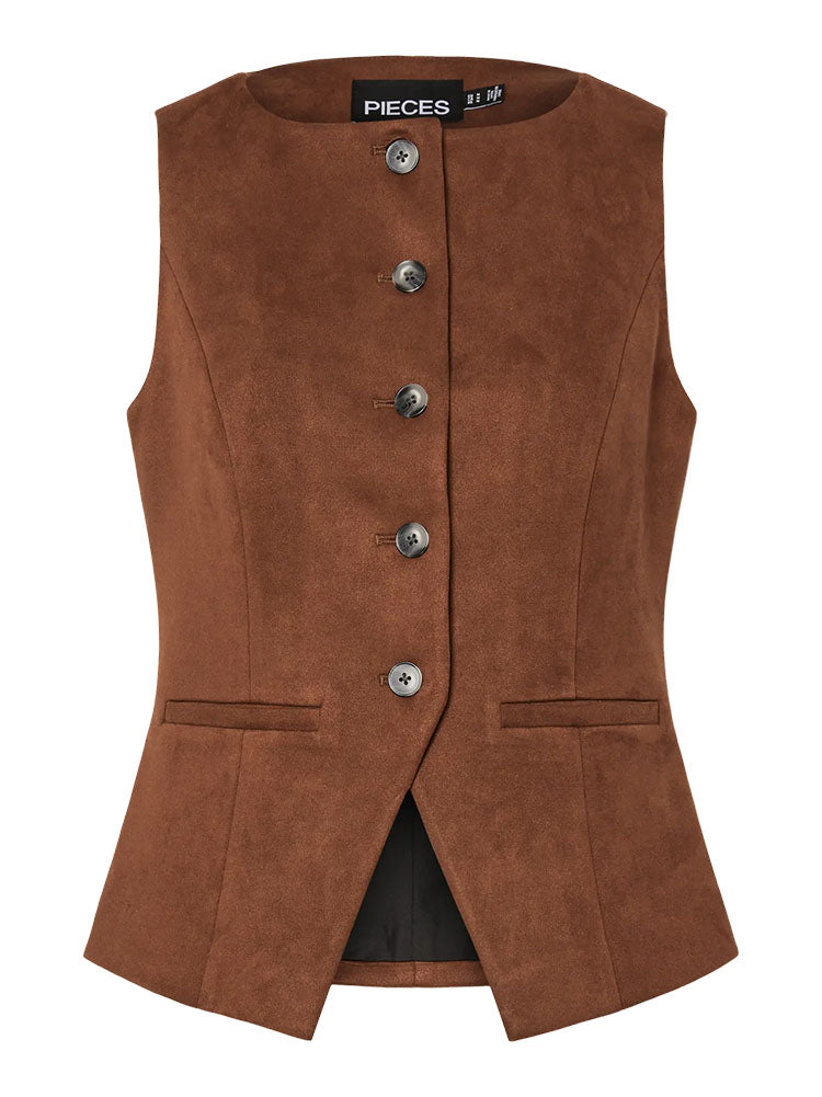 Pcrakel Tan Waistcoat