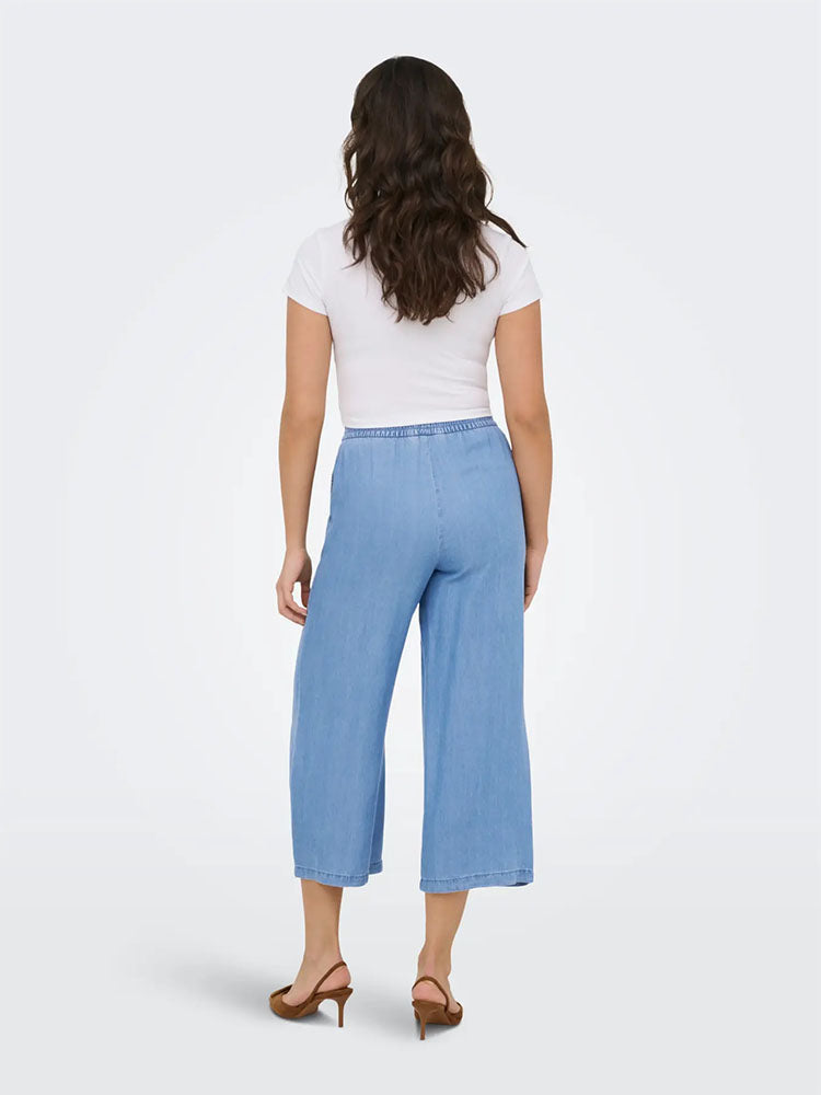 Onlcharis Life Culette Trousers-Medium Blue Denim