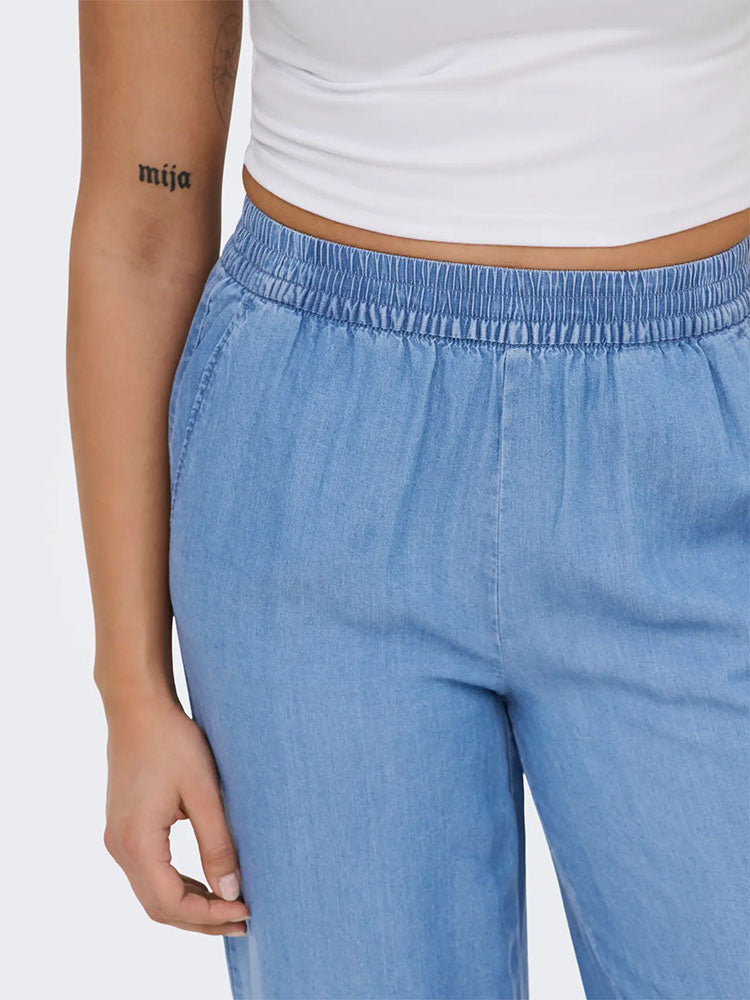 Onlcharis Life Culette Trousers-Medium Blue Denim