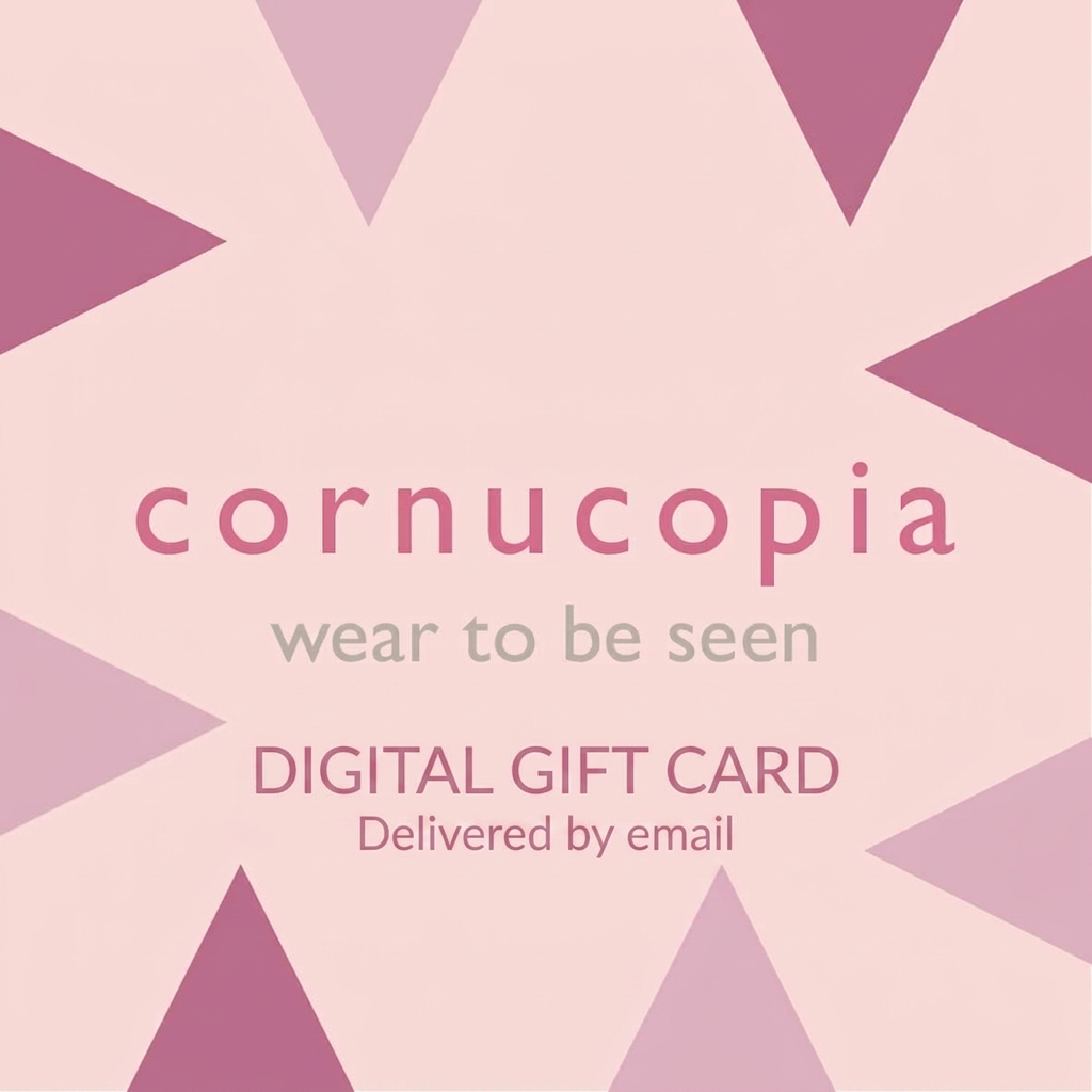 Cornucopia digital gift card in blush pink with dusty rose geometric details