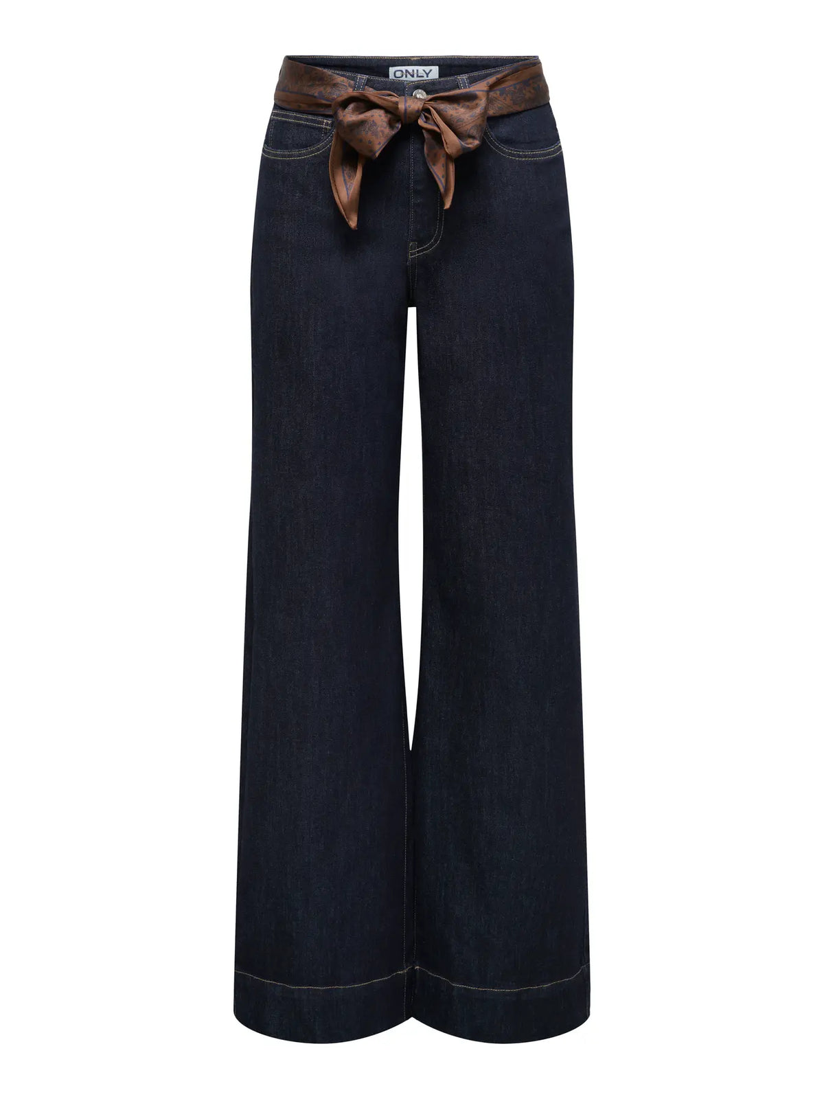 Onlmadison Blush high waist wide leg jeans with scarf