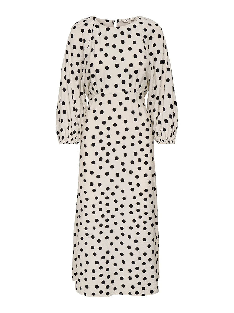 Onlmaizee Belted Maxi Dress-Polka Dot