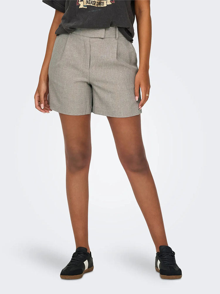 Onllinda High Waist Shorts-Beige