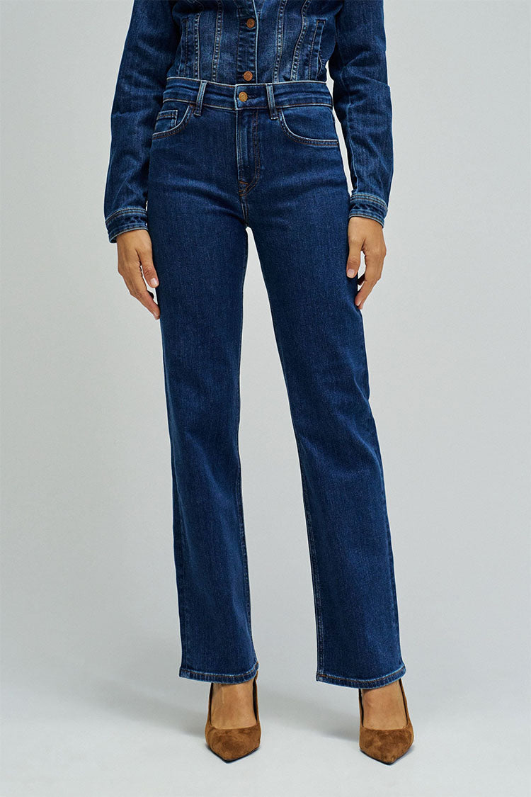 Salsa True Straight Jeans-Dark Blue Denim