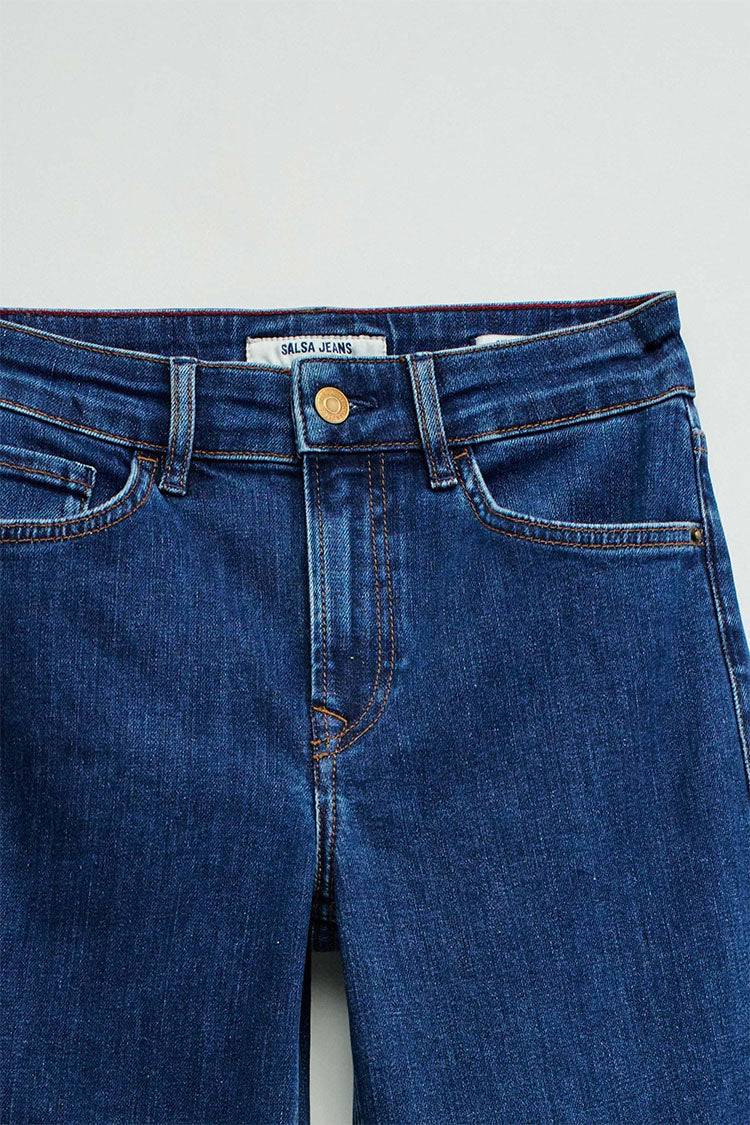 Salsa True Straight Jeans-Dark Blue Denim