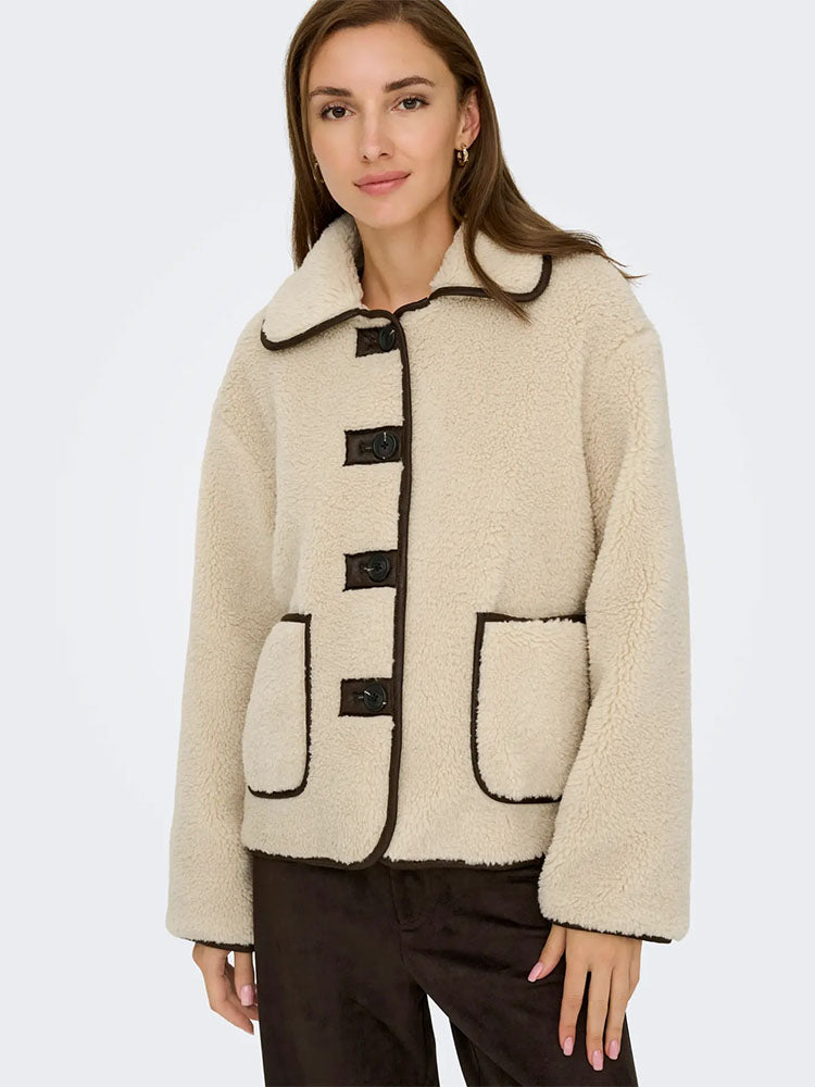 Jdynoella Teddy Jacket-Cream