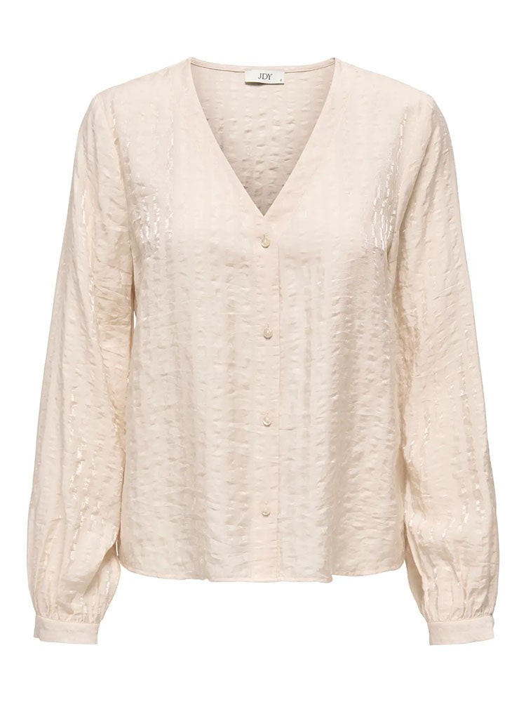 Jdyfina V-Neck Button Top-Cream