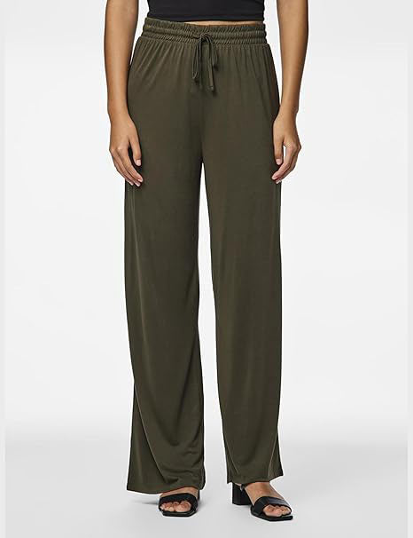 Pcanora High Waist Trousers-Dusty Olive