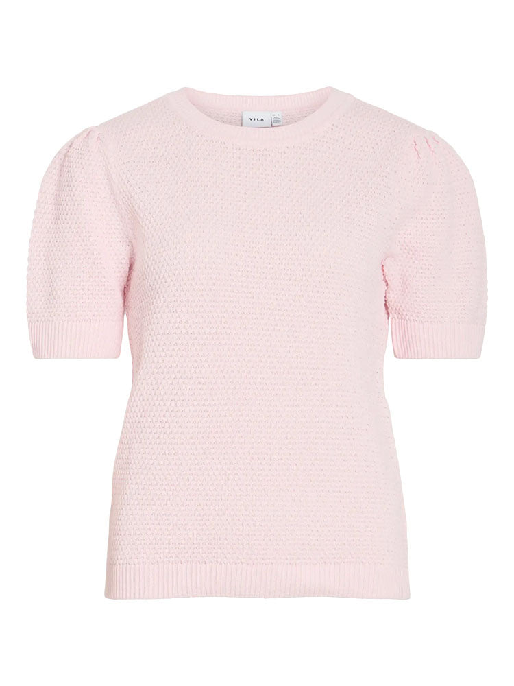 Vidalo Short Sleeve Knit Top-Cherry Blossom