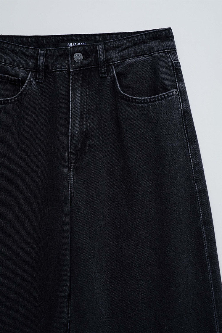 Salsa Wide Leg Jeans-Black Wash
