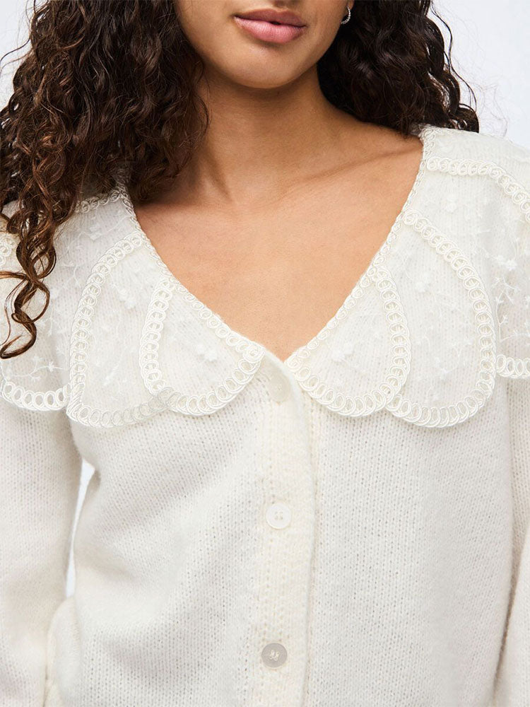 Pcabby Knit Cardigan-Cream