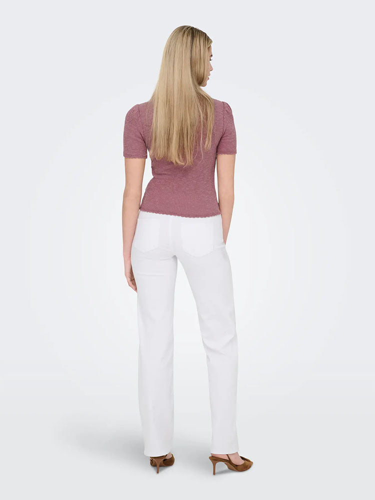 Onlblush Mid Waist Straight Denim Jeans