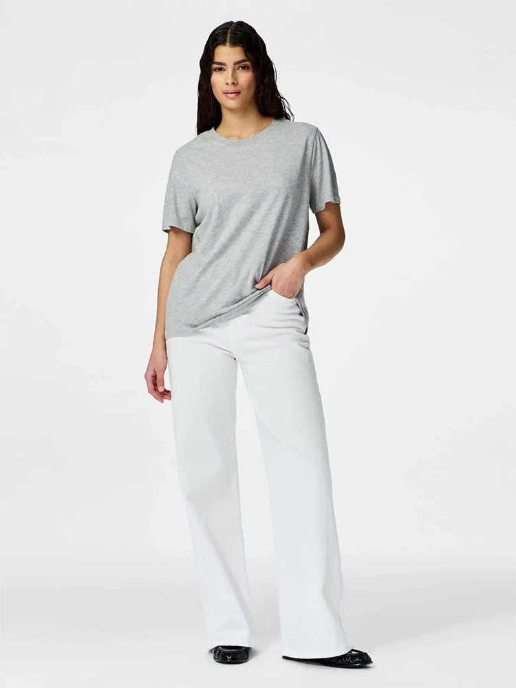 Pcselma High Waist Wide Leg Jeans-White