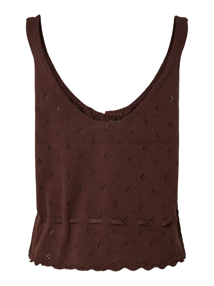 Pcpuka Knit Vest-Coffee