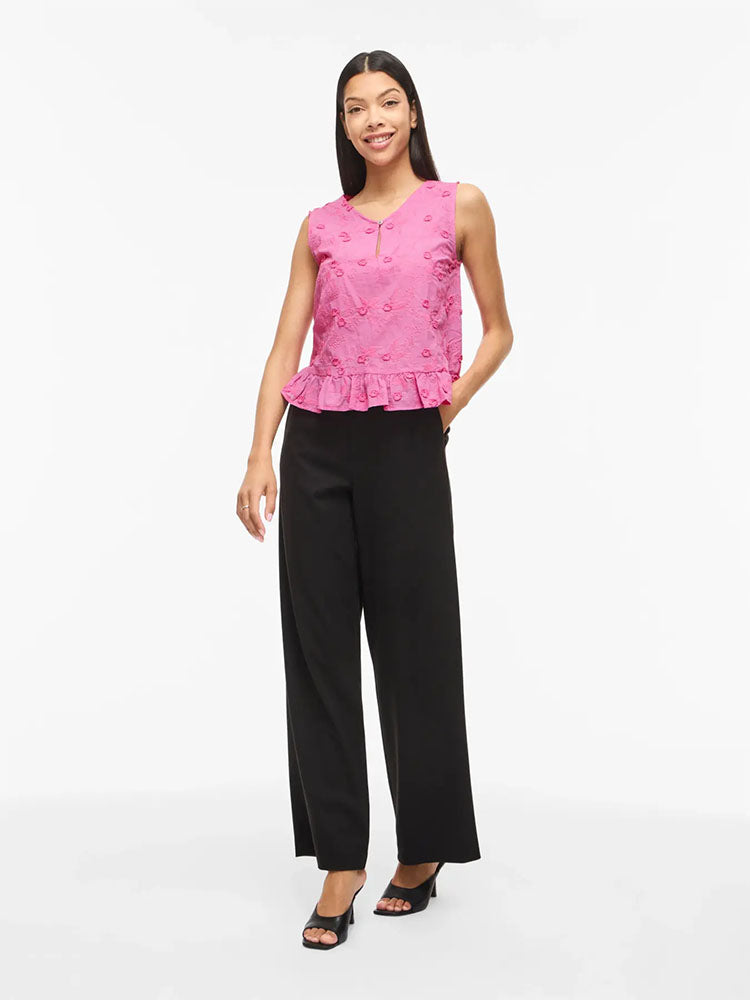 Visimone V-Neck Top- Pink