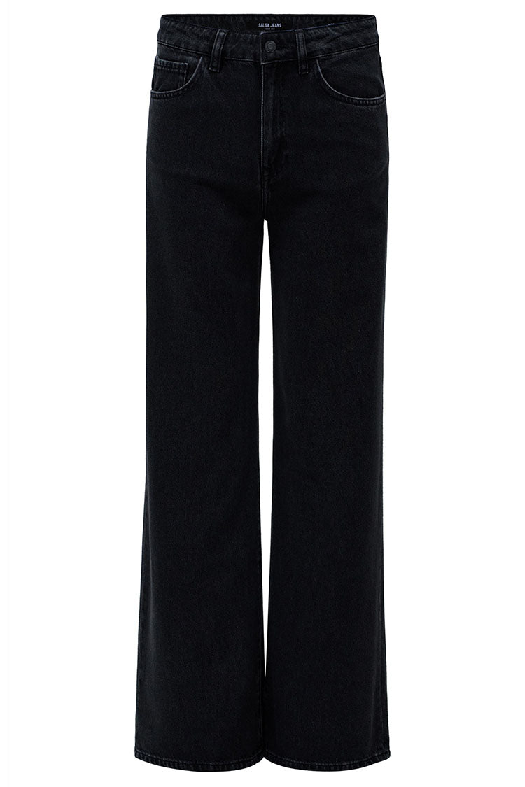 Salsa Wide Leg Jeans-Black Wash