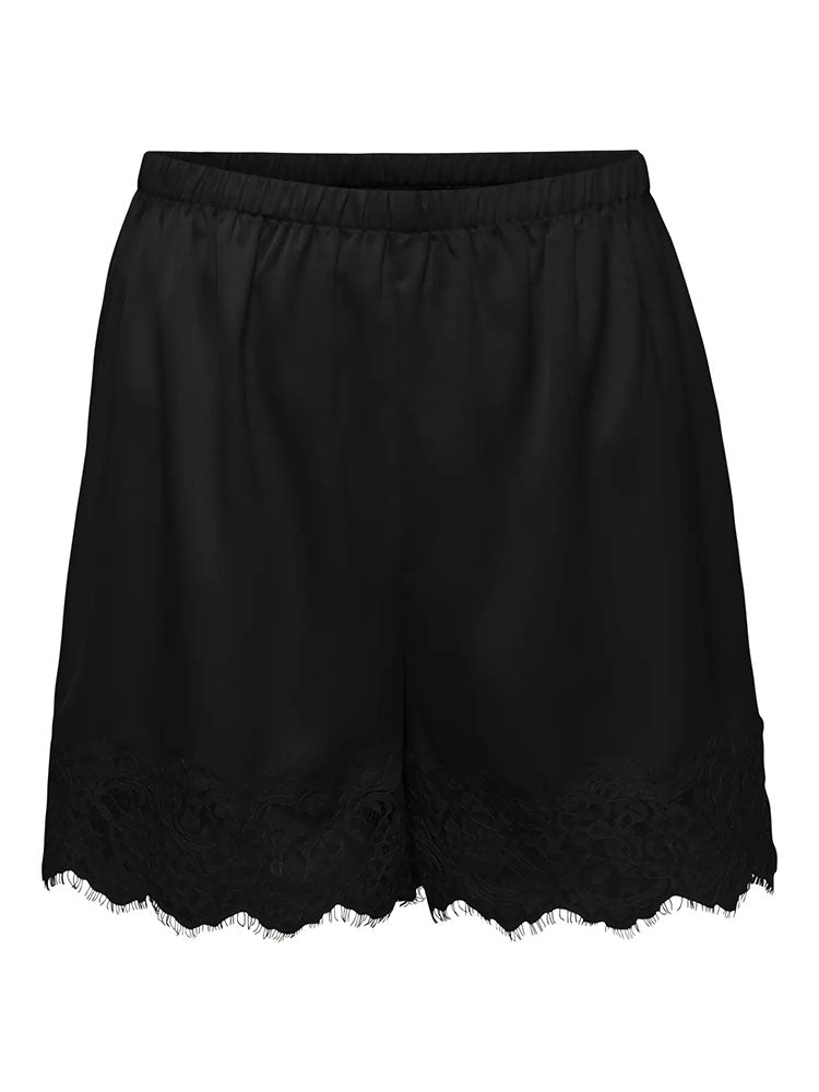 Jdyalana Mid Waist Lace Shorts-Black