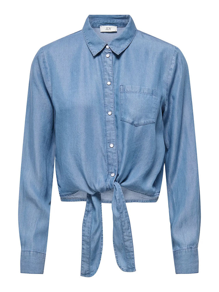 Jdyjasper Knot Shirt-Medium Blue Denim