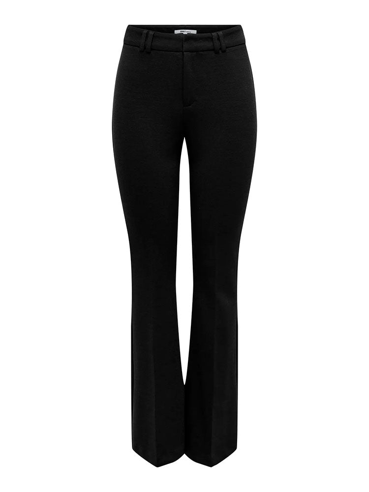 Onlpeach Mid Waist Flared Trousers-Black