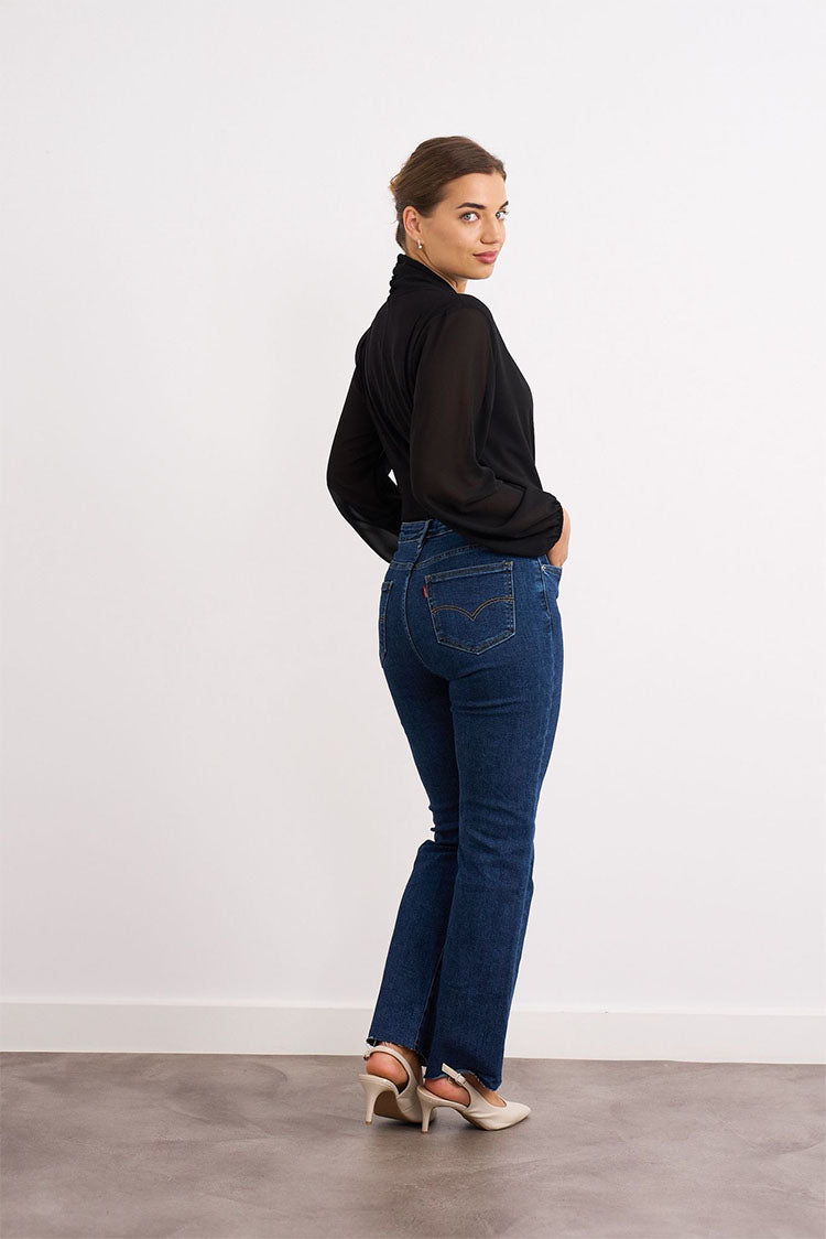 Kick Flare Medium Blue Denim Jeans