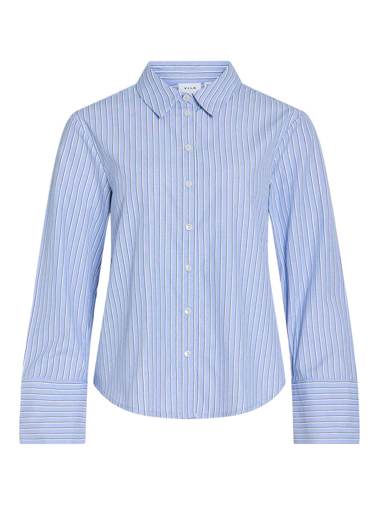 Visigne Shirt-Blue/White Pinstripe