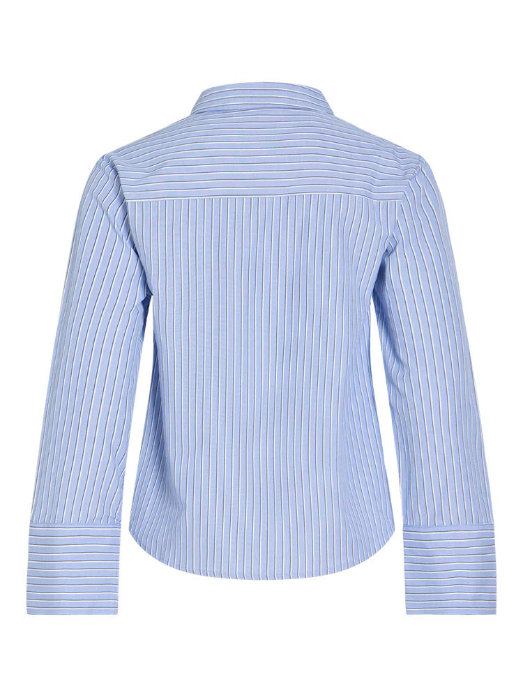 Visigne Shirt-Blue/White Pinstripe