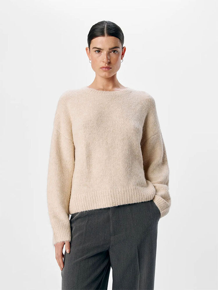 Objsaggia Knit Sweater-Cream