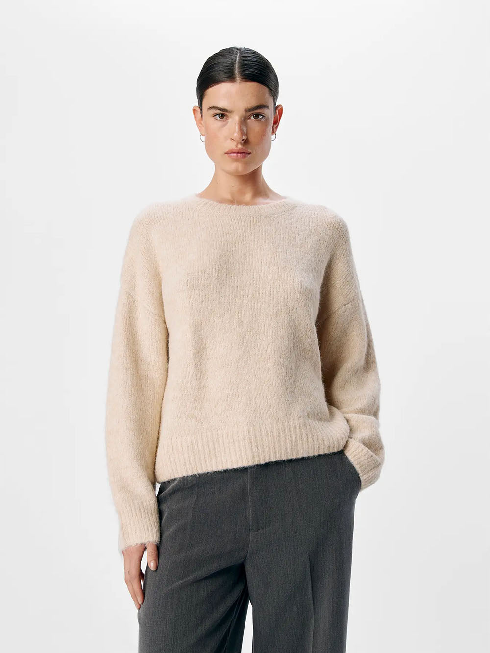 Objsaggia Knit Sweater-Cream
