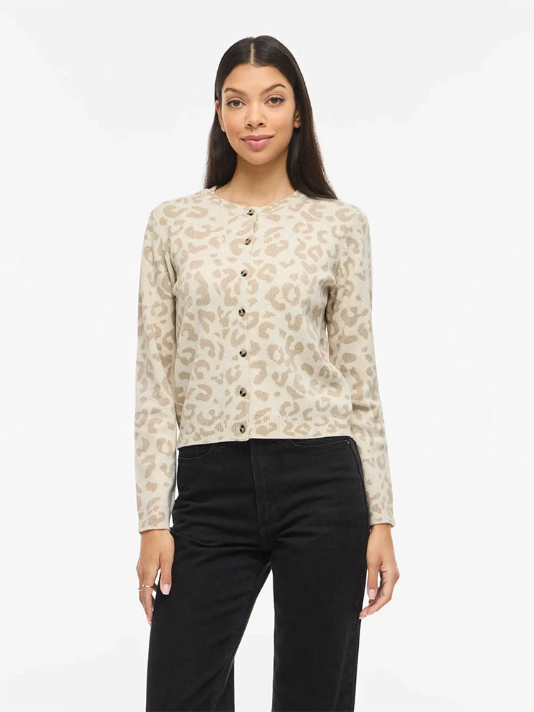 Vimayas Leopard Print Short Cardigan