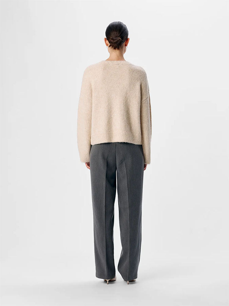 Objsaggia Knit Sweater-Cream