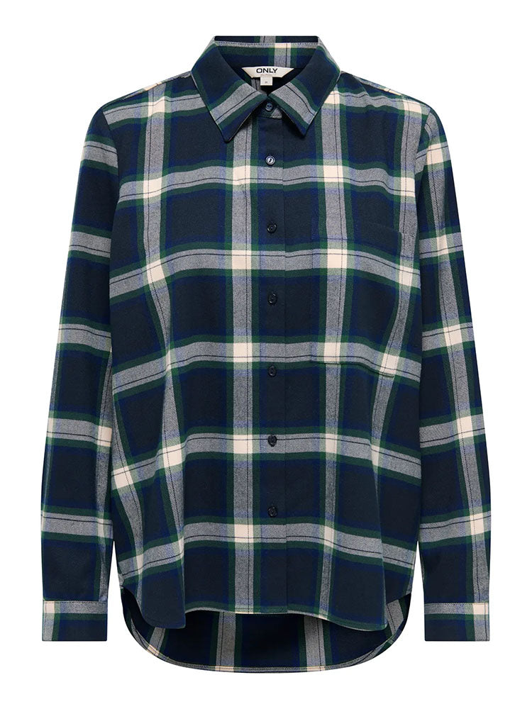 Onlwren Check Shirt-Navy Check