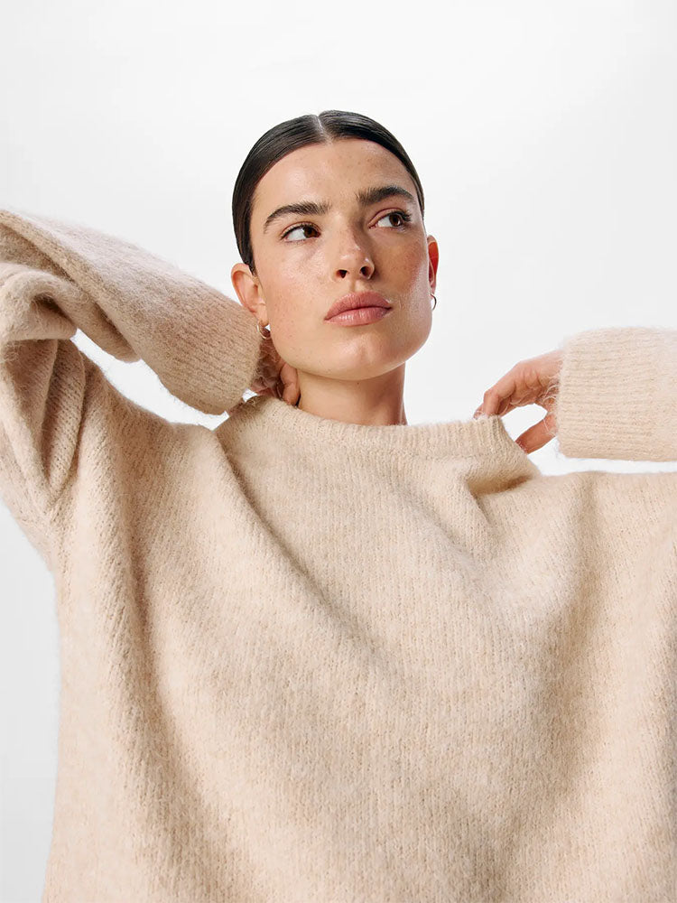 Objsaggia Knit Sweater-Cream