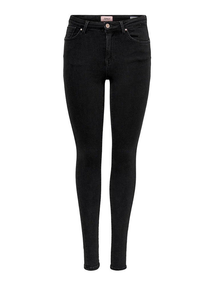 Onlpower Mid Waist Skinny Black Push Up Jeans