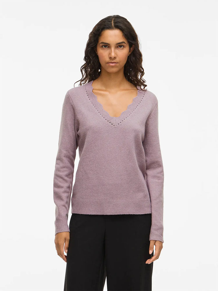 Vinikolina Knit Sweater-Lilac