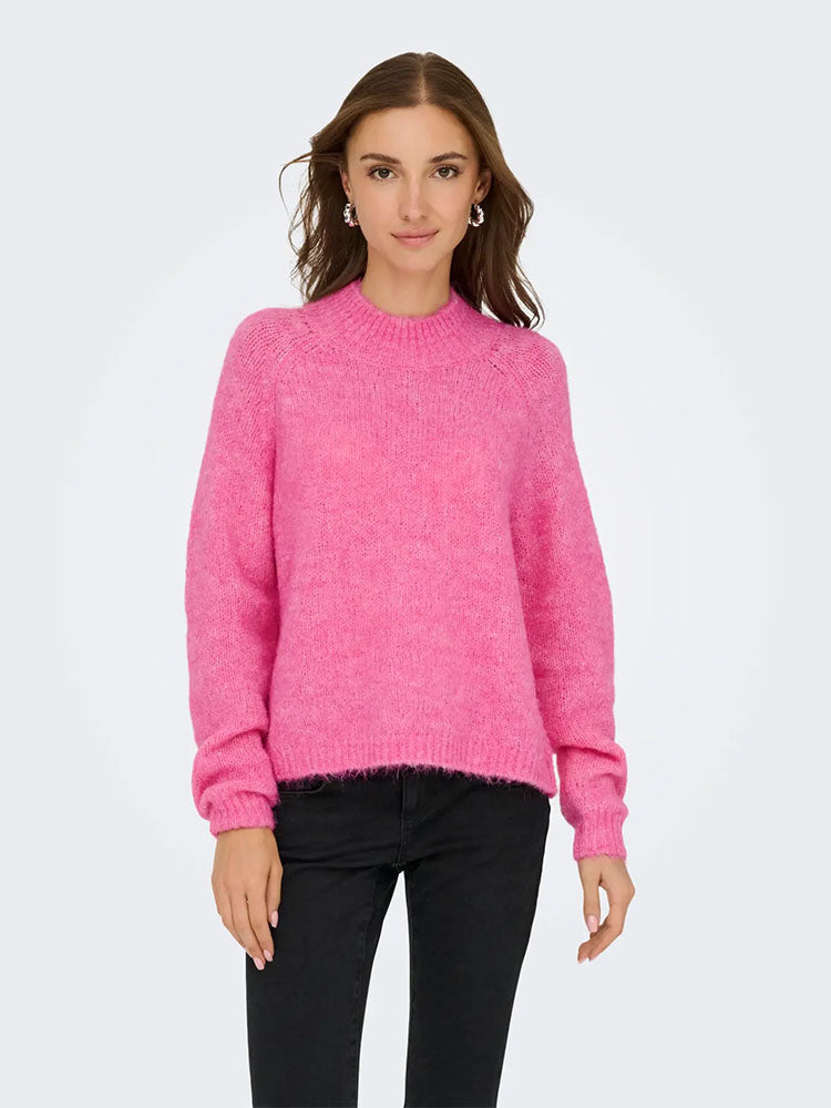 Jdyzoey Raglan Knit Sweater-Pink Cosmos