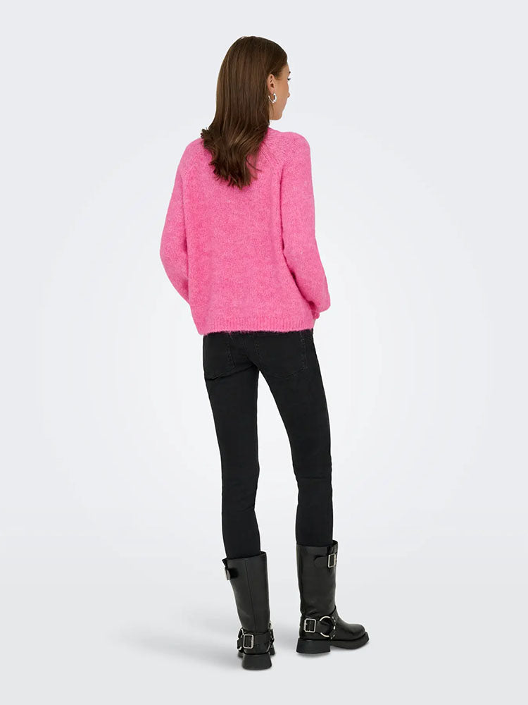 Jdyzoey Raglan Knit Sweater-Pink Cosmos