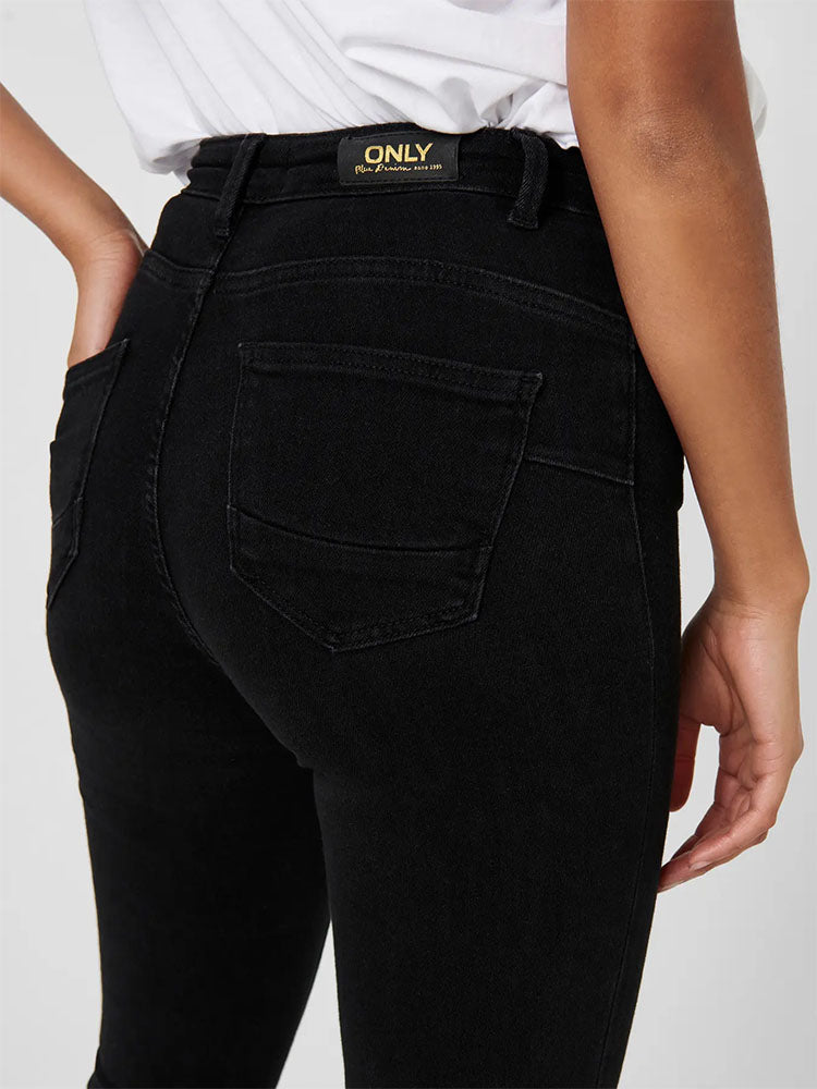 Onlpower Mid Waist Skinny Black Push Up Jeans