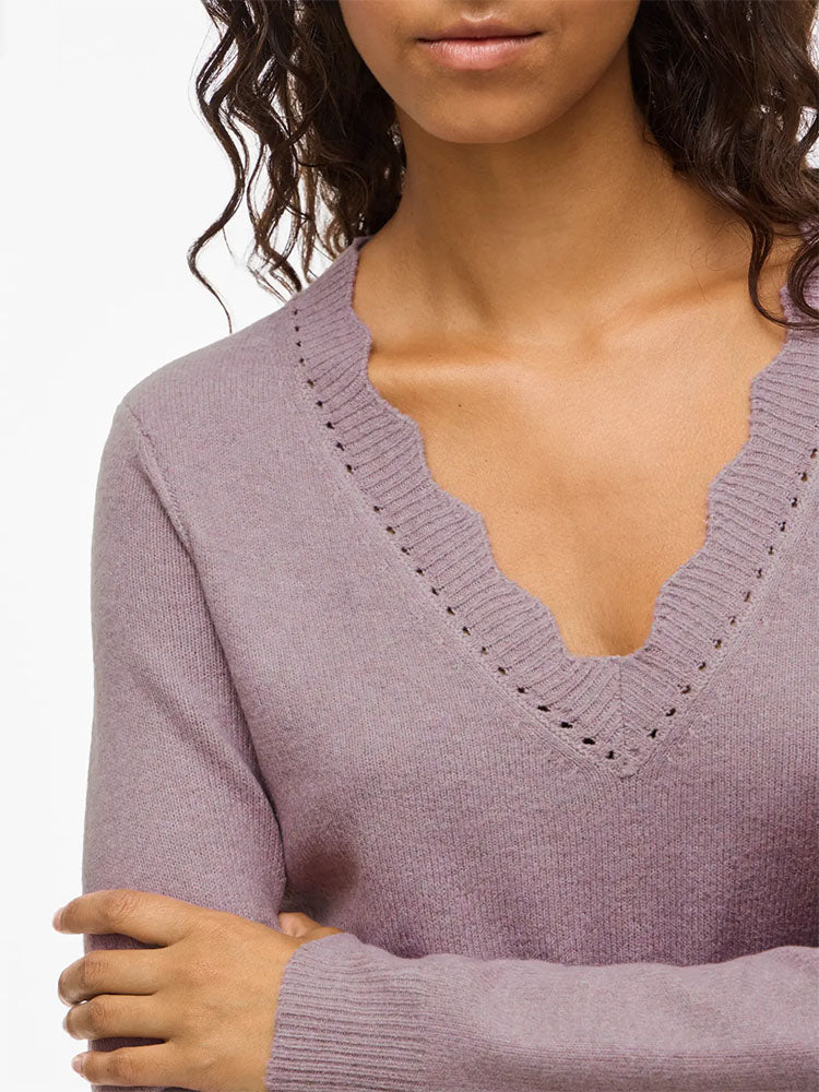 Vinikolina Knit Sweater-Lilac