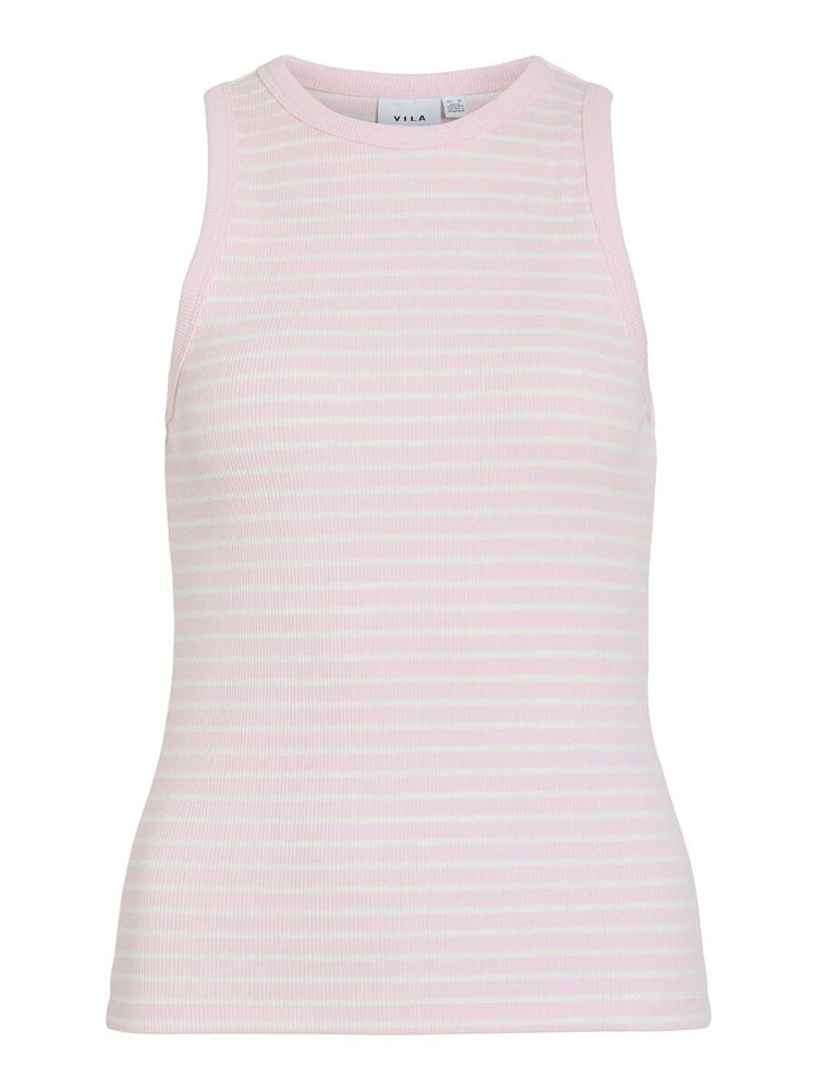 Visola Tank Top-Pink/White Stripe