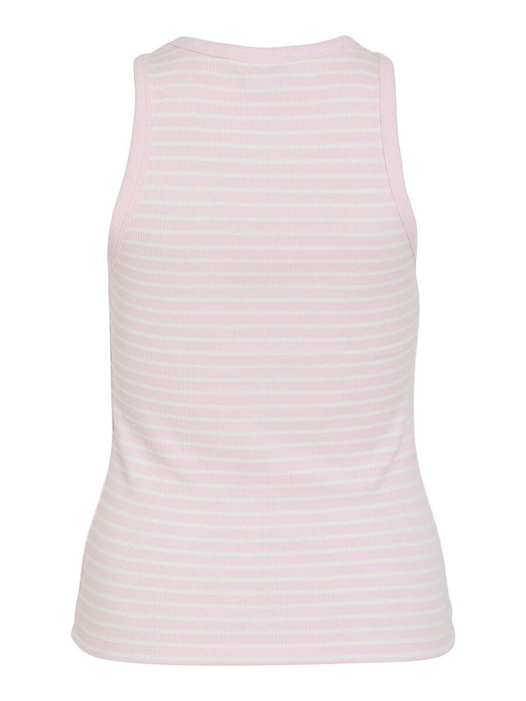 Visola Tank Top-Pink/White Stripe